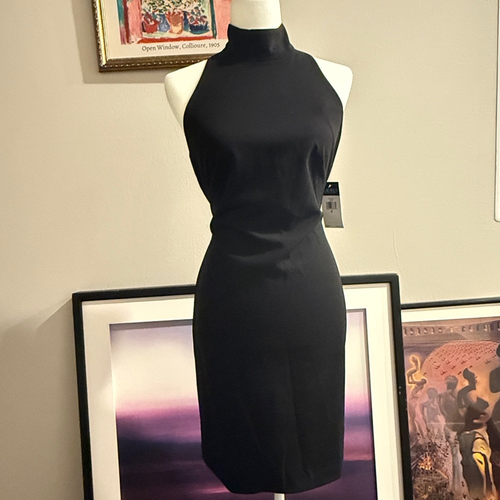 Elegant Black Halter Dress